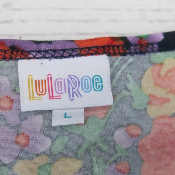 LuLaRoe Floral Print Hi Lo Top Blouse - Size Large - Picture 7 of 8